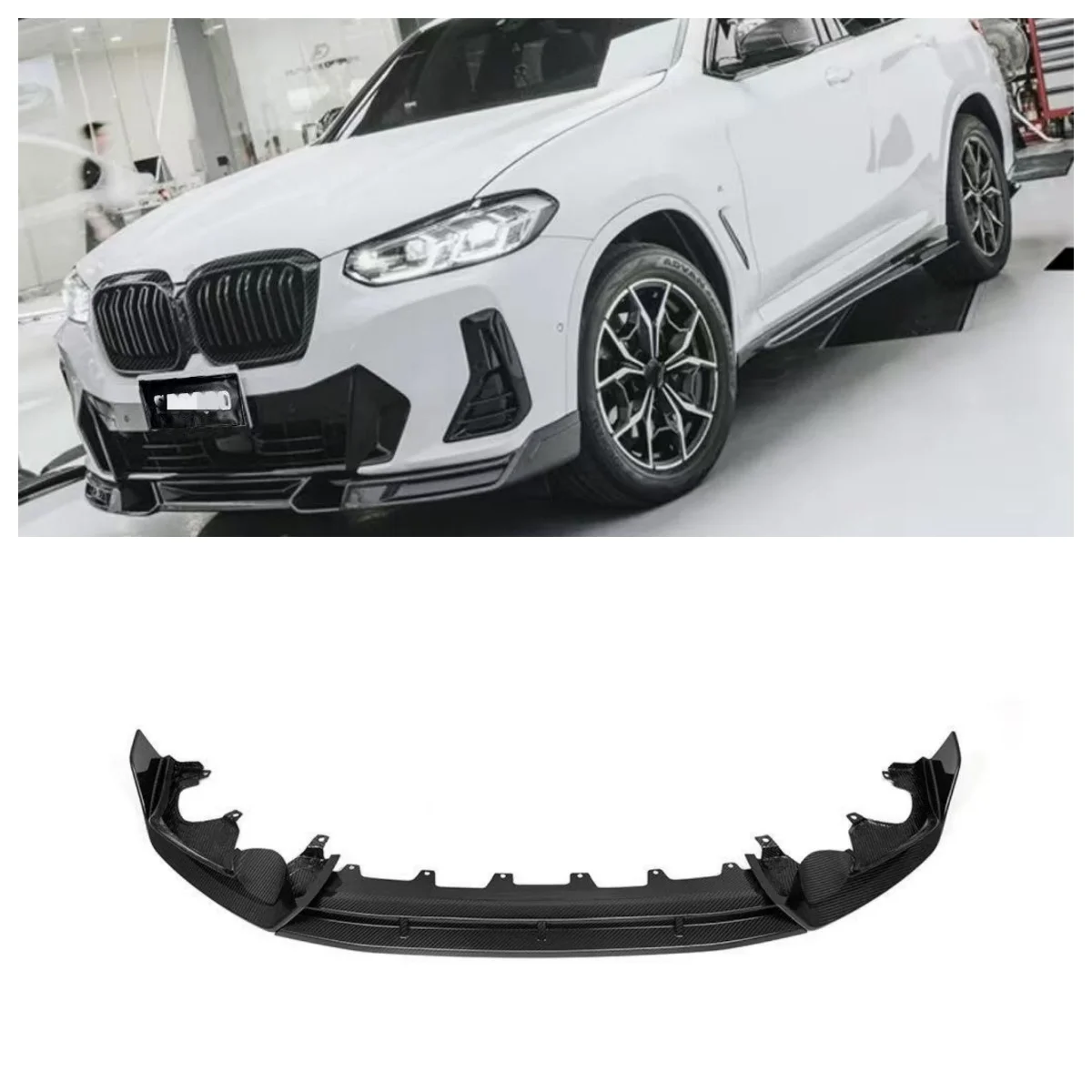 

High quality 2019-IN car front bumper suitable for X4 series G02 SQ style dry carbon fiber rear lipcustom