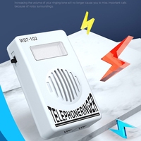 Adjustable Telephone Ringer Amplifier with Flashing Lights for Landline Phone Telephone Sound Enhancer Wall DropShipping