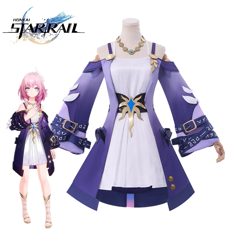 

Honkai: Star Rail Cyrene Cosplay Costume Adult Women Dress Headdress Necklace Suit Clothes Uniform Accessory Halloween Outfits