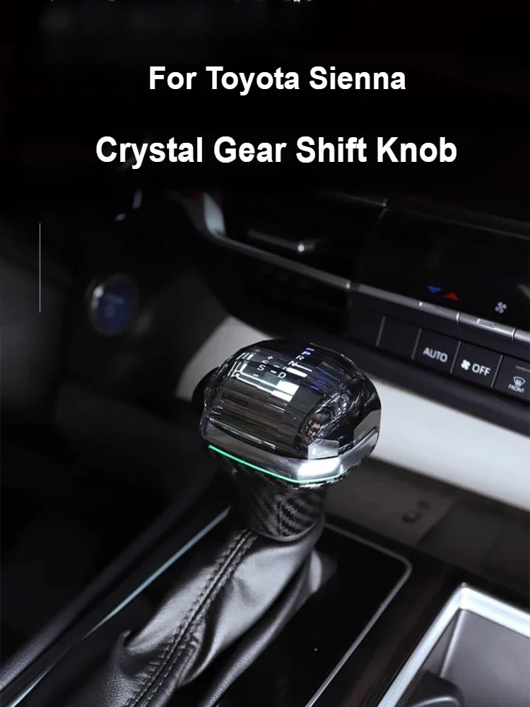 

Crystal Gear Shift Knob Replacement Gear Lever Handle Head For Toyota Sienna 2021 2022 2023 2024 Interior Accessories