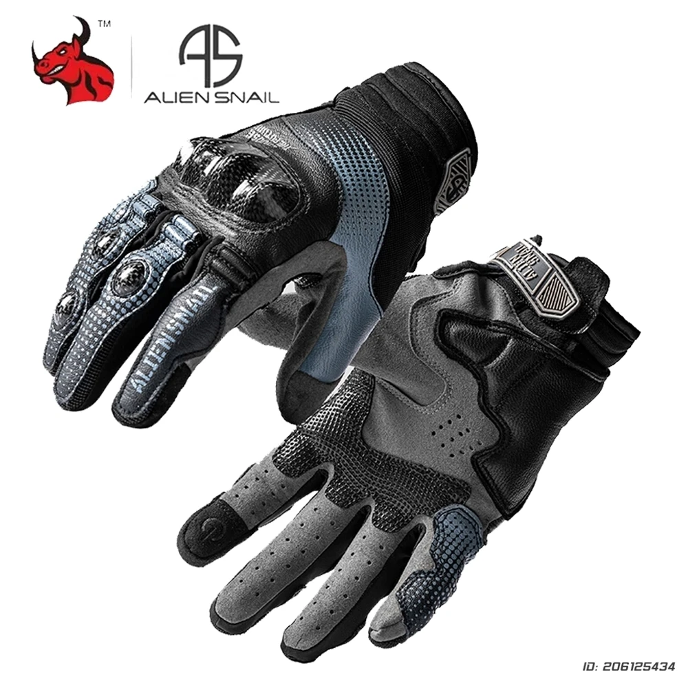 

Motocross Glove Carbon Fiber Motorcycle Gloves Full Finger Touch Screen Breathable Protective Moto Breathable Motorbike Gloves