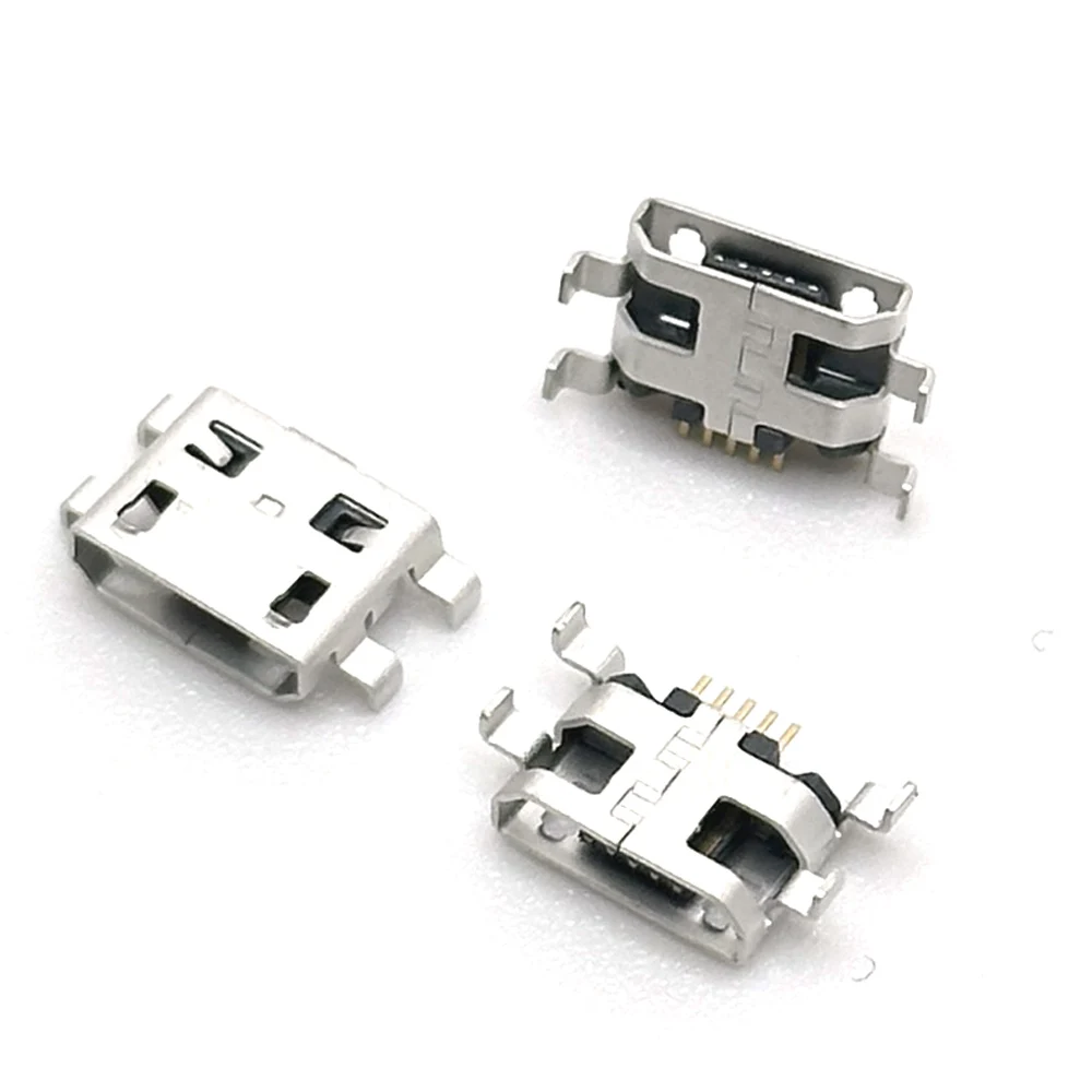 Micro USB Connector 5pin 0.8mm B Type With hole Female For Mobile Phone Micro USB Jack Connector 5 pin Charging Socket