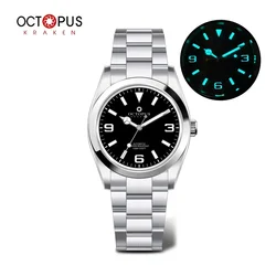 Octopus Kraken 36mm Adventure Men's Automatic Watch Luxury Sapphire Stainless Steel Waterproof 10Bar Night Glow BGW-9 reloj homb