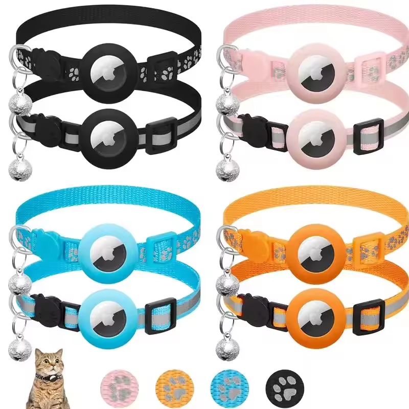 Coleira para Gatos Compativel com Apple AirTag Refletiva