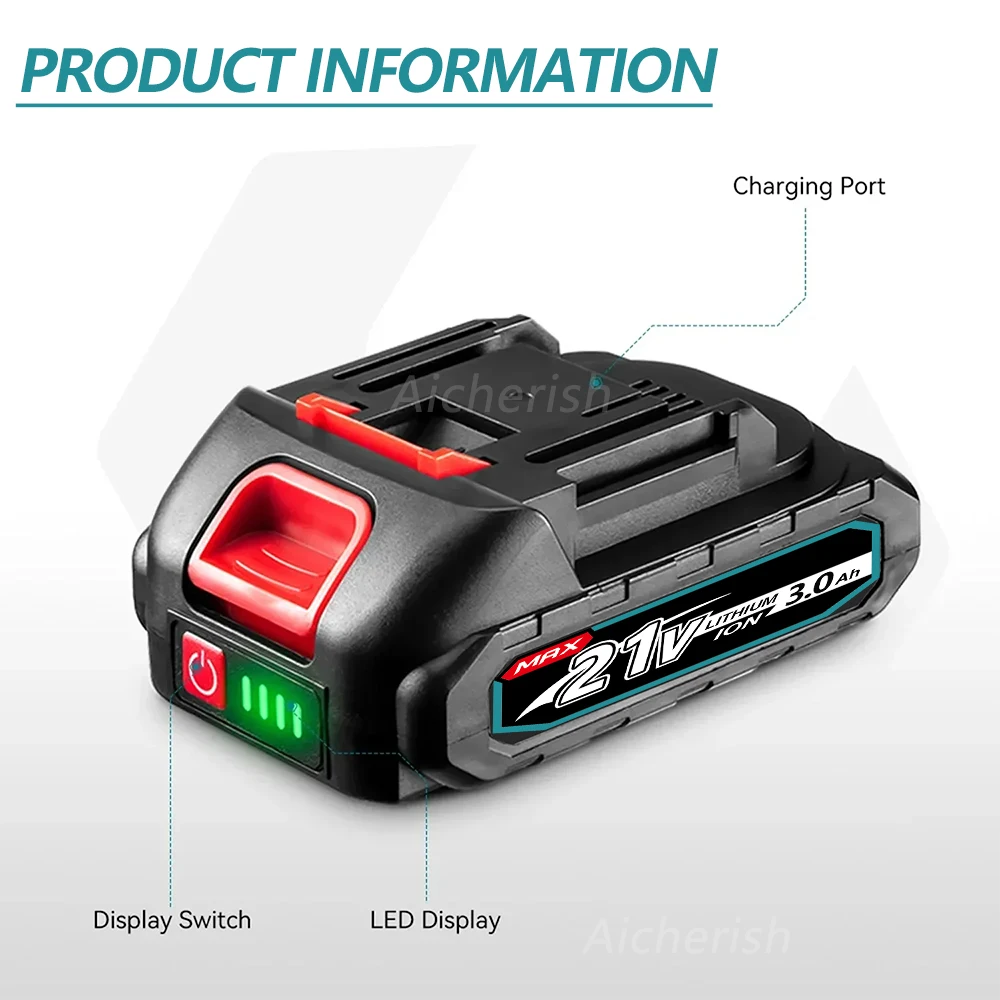 21V Rechargeable Lithium Ion Battery for Makita 18V B Series Power Tools Angle Grinder Electric Saw Impact Wrench