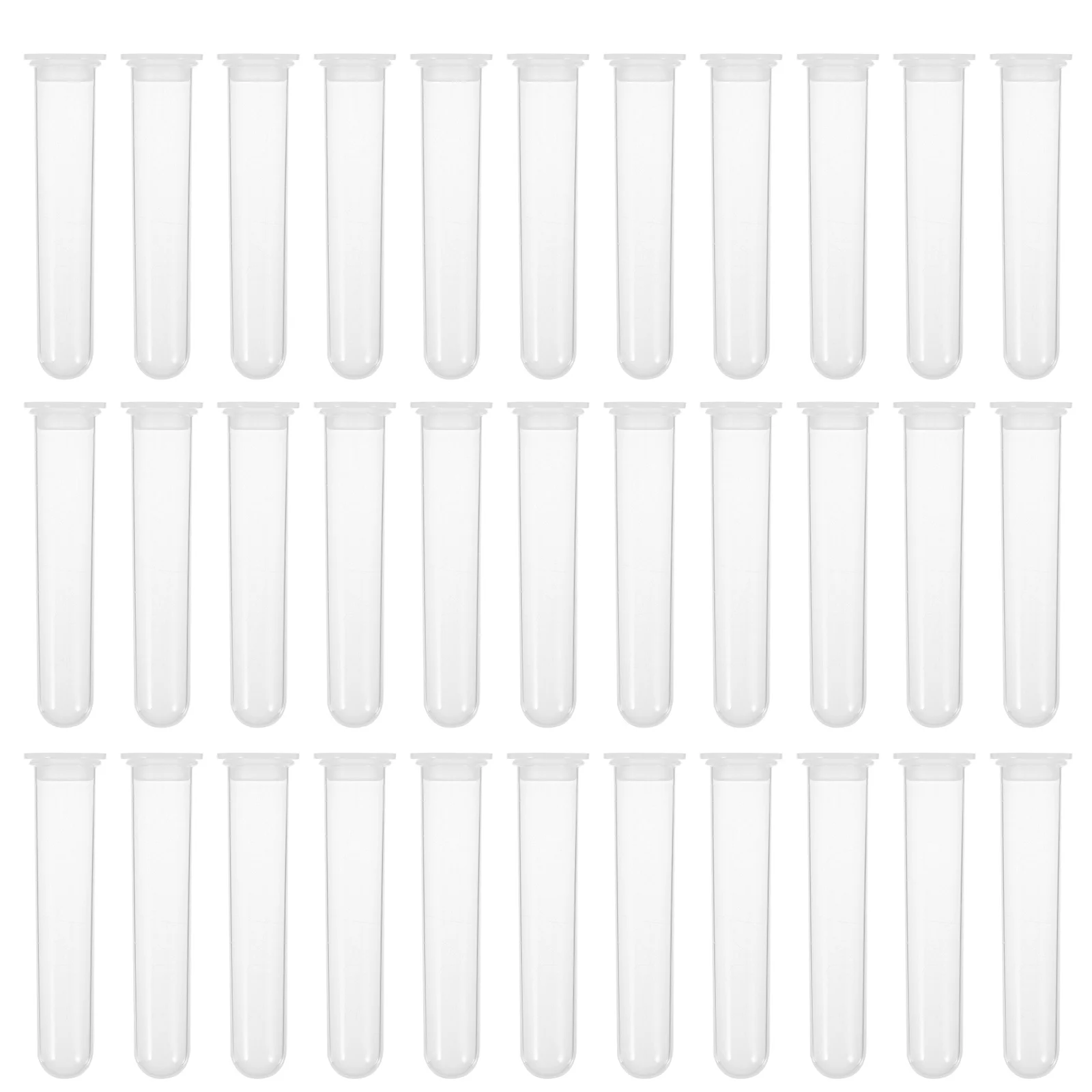 

100 pcs Plastic Tubes Round Bottom Leak-Proof Laboratory Test Tubes For Sample Storage Science Experiments Lab