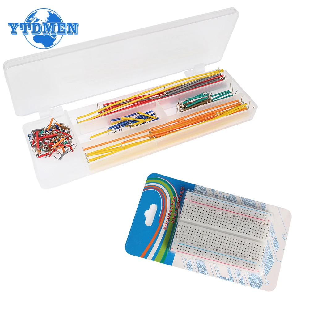 MB-102 400 Points Solderless PCB Breadboard Mini Universal Test Protoboard Jumper Cable Wire DIY Kit for Bus Test Circuit Board