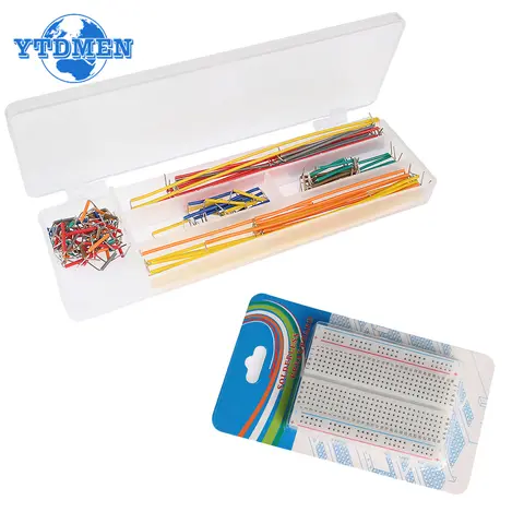 MB-102 400 Points Solderless PCB Breadboard Mini Universal Test Protoboard Jumper Cable Wire DIY Kit for Bus Test Circuit Board