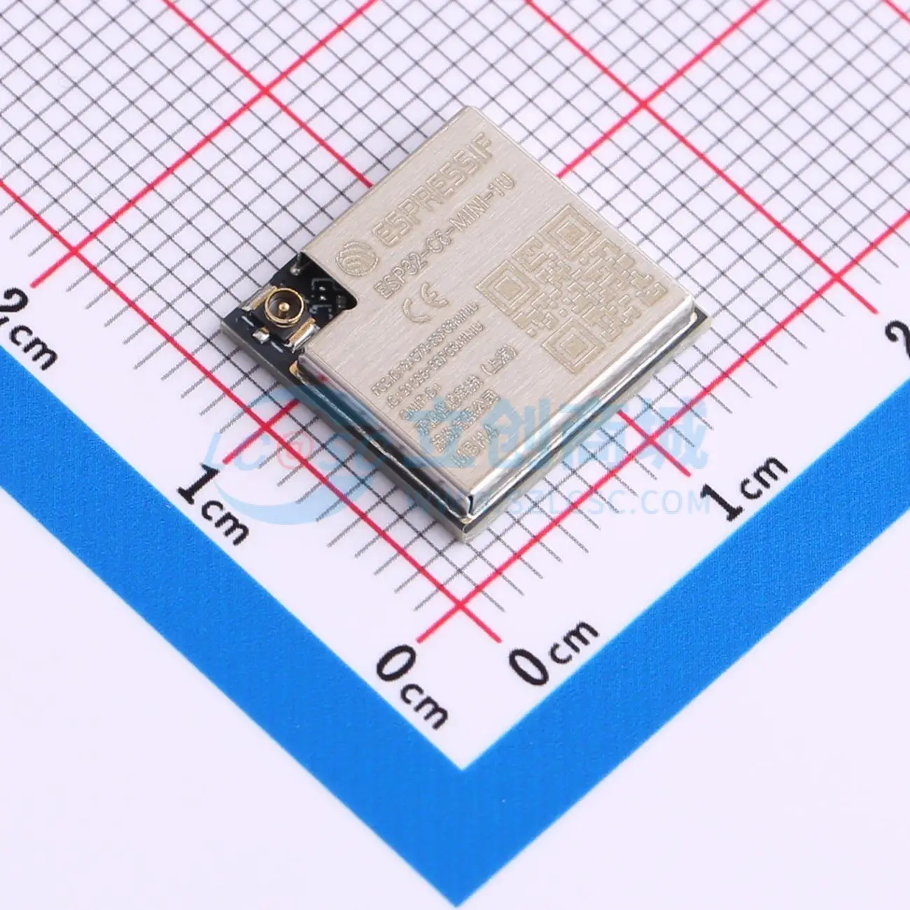 3pcs ESP32-C6-MINI-1U-H4 SMD 13.2x12.5mm ESP32-C6FH4 I2C GPIO UART SPI SDIO USB WiFi Wireless IoT Smart Home Module