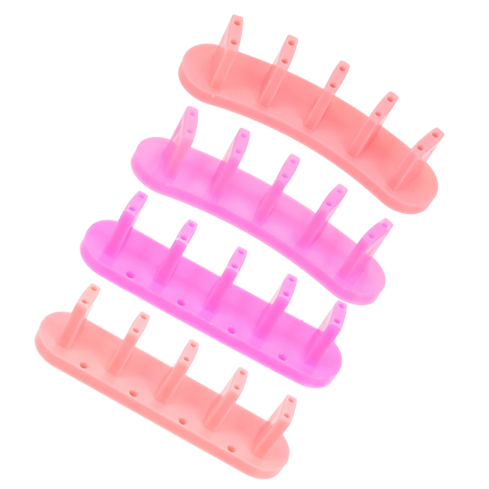 

4pcs Tip Display Rack Manicure Frame False Manicure Tool Nails Practice Stand Durable Material Salon Home Use