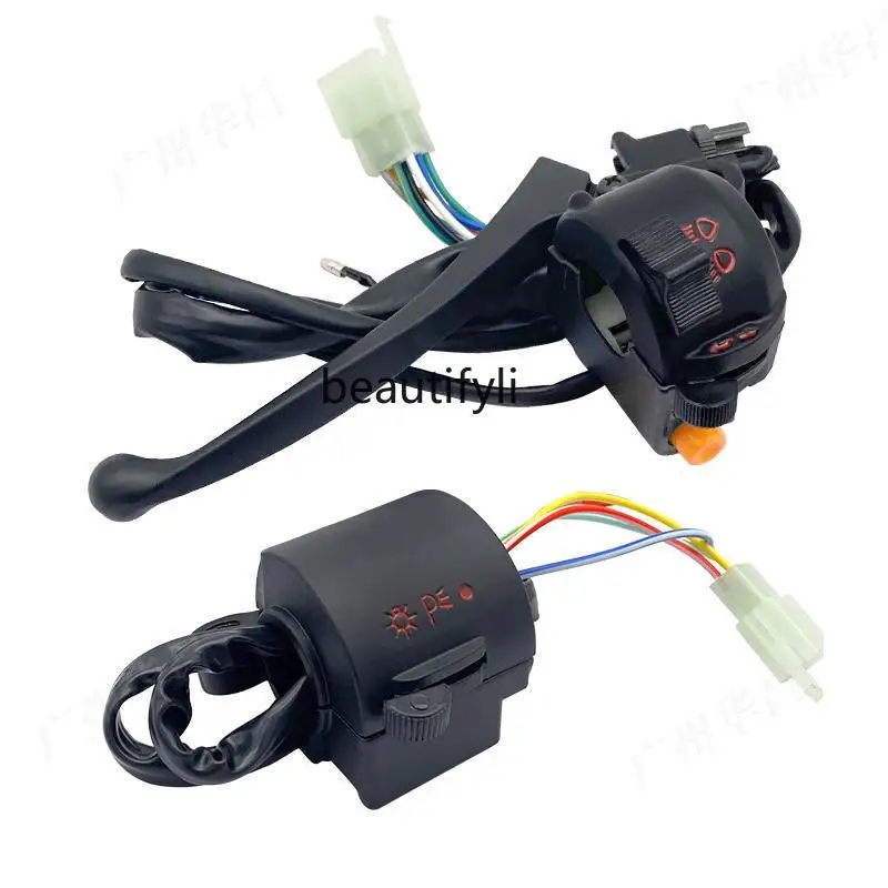 

Electric tricycle handle seat left and right steering headlight horn steering switch