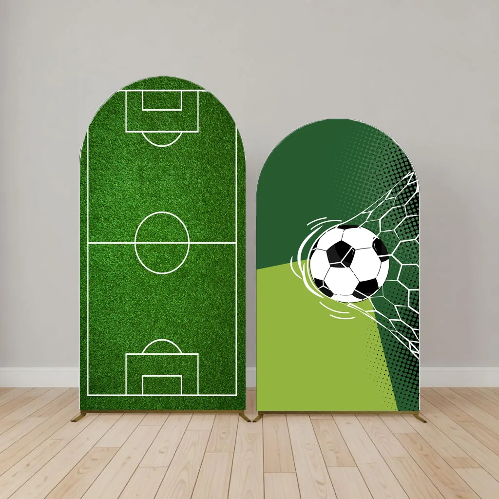 Football Theme Arch Backdrop Cover Kids Birthday Party Baby Shower Decor Elastic Arch Stand Cover Photo Background Photo Studio