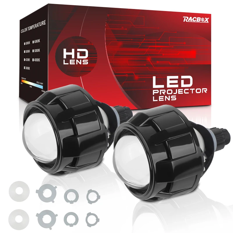 

H4 H7 2,5-дюймовые двухсветодиодные линзы для проектора 15000LM 300W 6000K дальнего ближнего света для H4 H7 9005 9006 Автомобильные фары Модернизированные светодиодные фары
