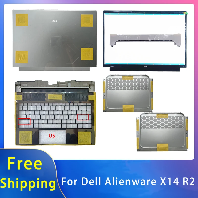 

New For Dell Alienware X14 R2;Replacement Laptop Accessories Lcd Back Cover/Front Bezel/Palmrest/Bottom With LOGO 03K25J、07N8HK