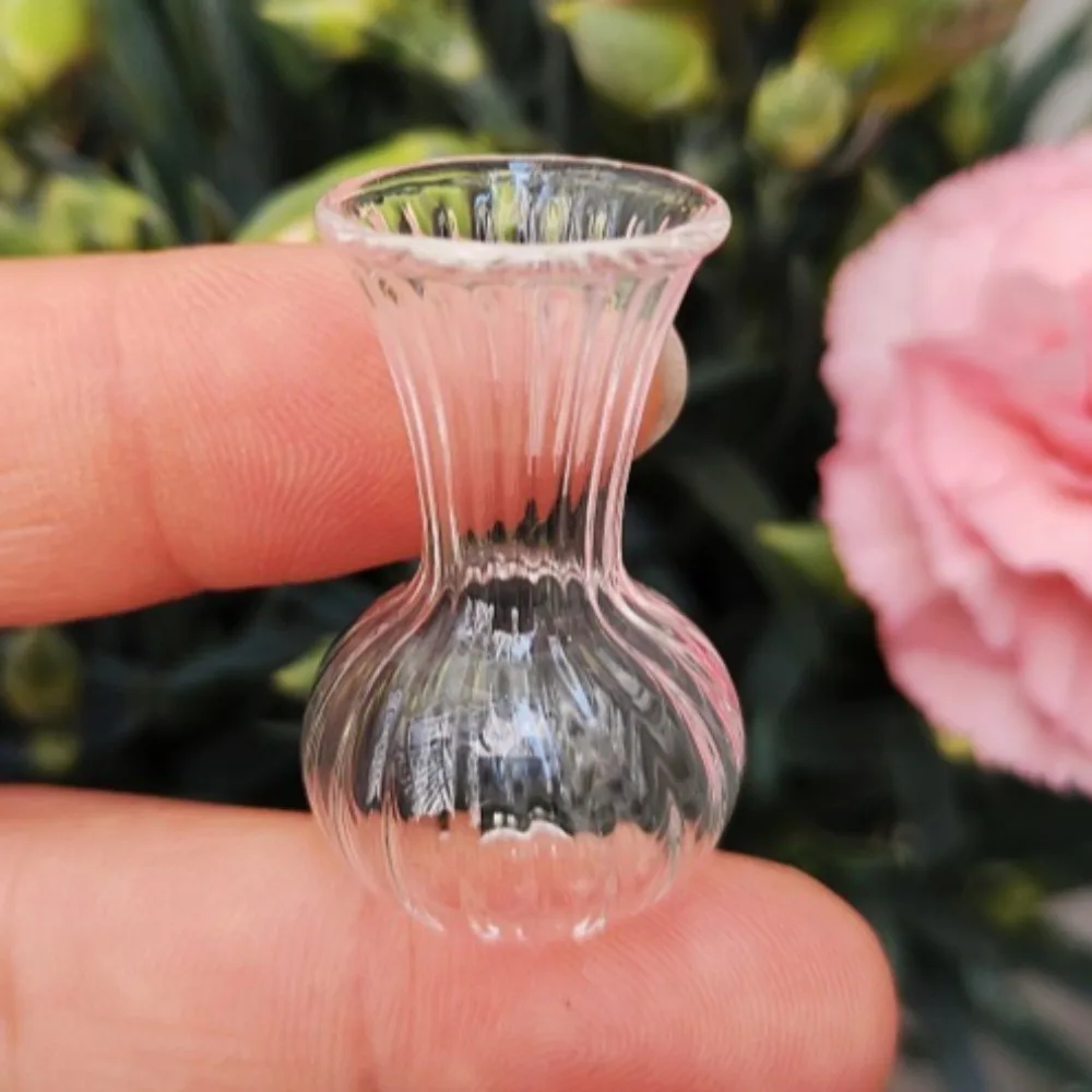 Maison de poupée Miniature Vase en verre décoration fée scène de jardin MINI Art plante hydroponique Vase verre artisanat bricolage bouteille d'aromathérapie