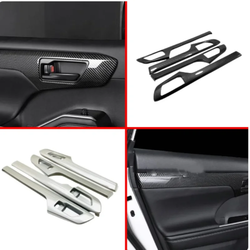 

Car Inner Door Trims for Toyota Highlander Kluger 2021-2024Accessories Interior Window Lower Handle Trim Stickers Decor