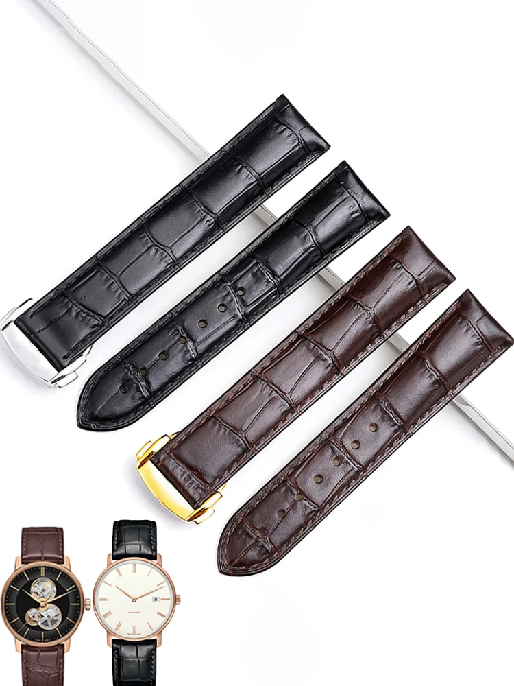 ل أوميغا Speedmaster كوكبة سلسلة R228 141 الصلبة الفولاذ المقاوم للصدأ للطي مشبك جلد طبيعي حزام الساعات 18 19 20 مللي متر #1