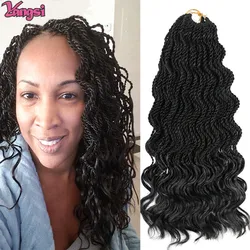 Full Star Ombre Braiding Hair Senegalese Twist Curly Ends Crochet Braids Synthetic Crochet Braids Hair 14