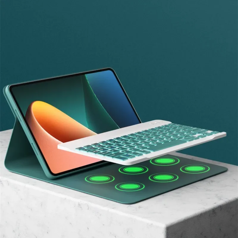 Imagem -06 - Teclado para Galaxy Tab a8 Teclado Touchpad Teclado Retroiluminado Rgb Estilo Claro 10.5 Sm-x200 X205 X207 Case de