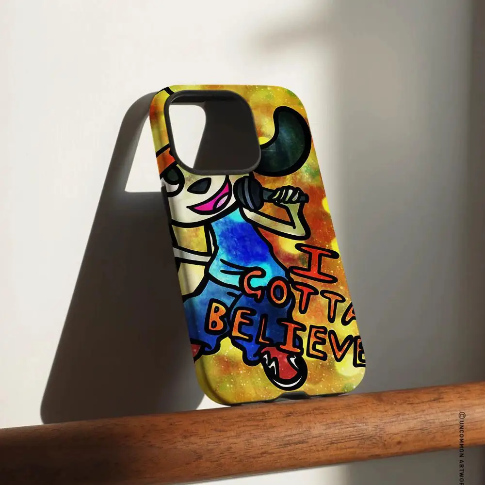 حافظة هاتف P-Parappa The Rapper لهاتف سامسونج جالاكسي S25 24 23 22 Ultra Plus A56 36 26 لامعة HD طبقة مزدوجة غلاف صلب