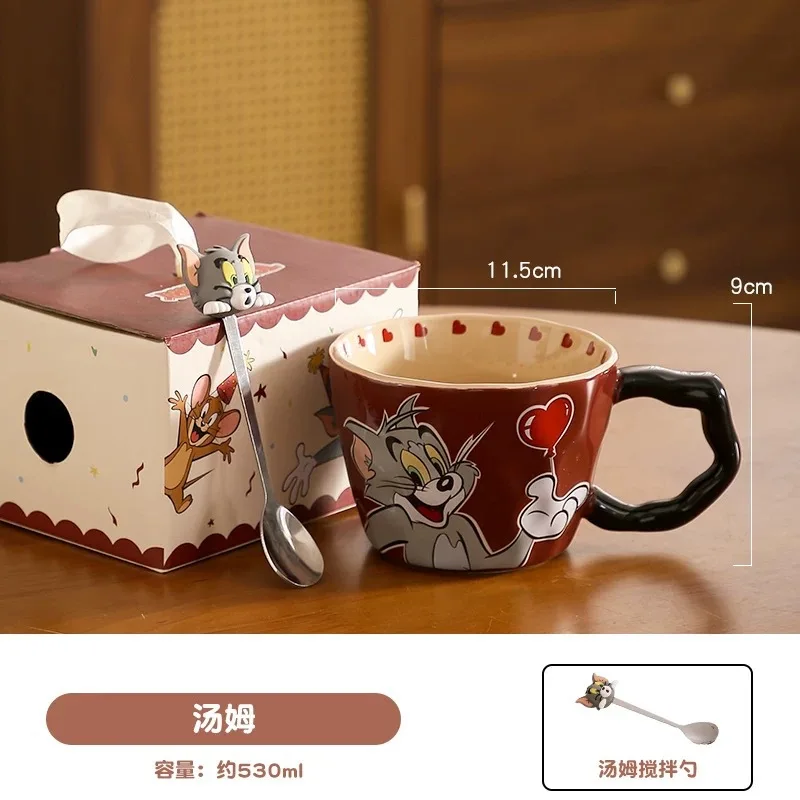 Toms and Jerrys Cartoon 530ml Cute Cartoon Ceramics Mug Household Drinkware Milk Cup Creative Office Office Water Cups Gift view 6