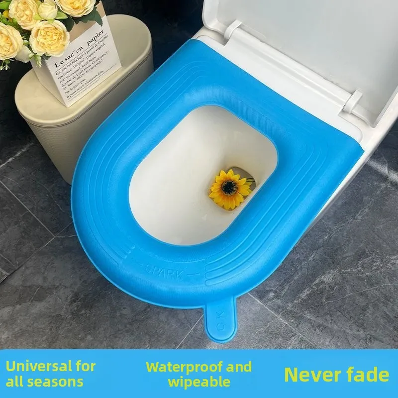 Premium Universal All Season High Foam Toilet Seat Cushion Household Portable Waterproof Leave In Soft Non Slip Seat Cover