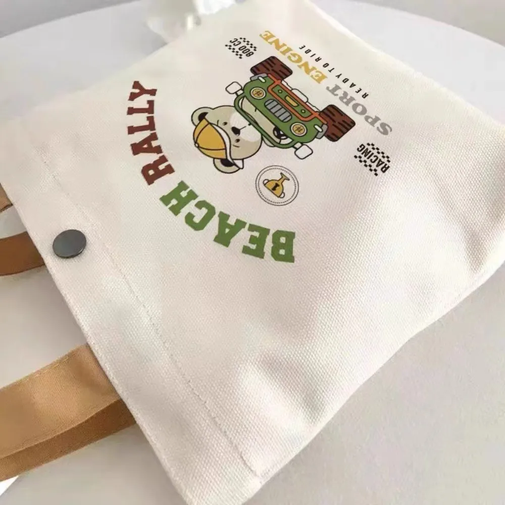 لطيف الخوخ قماش حمل حقيبة قماش سعة كبيرة حقائب اليد الصغيرة الكرتون الغداء حقيبة المرأة