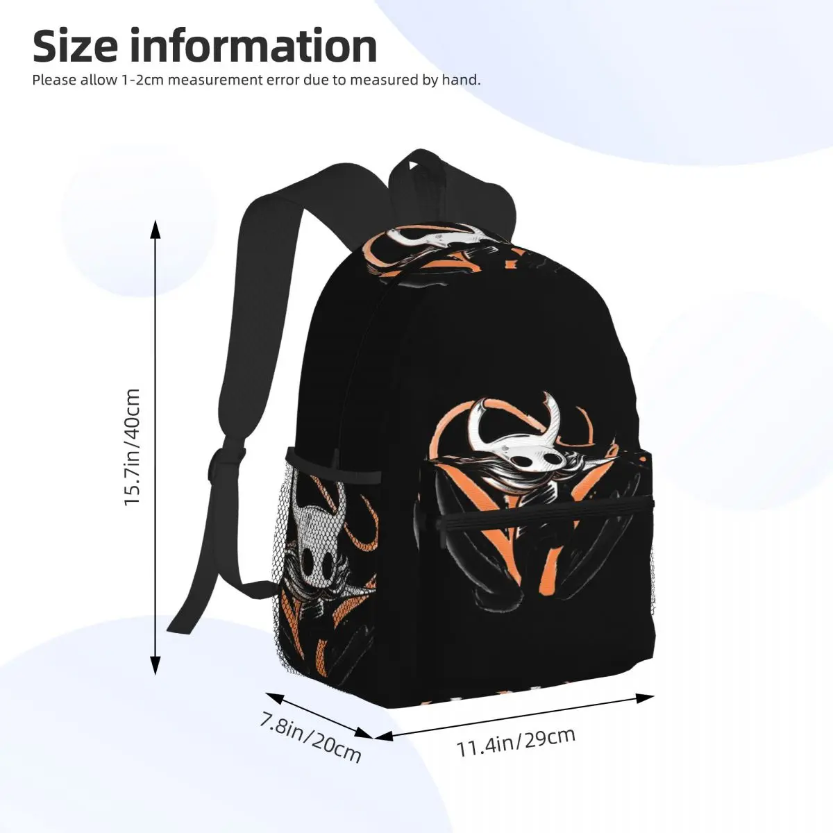 Hallownest Coffee Emblem Hollow Knight Silksong Student Backpack School Bag Hiking Travel Daypack for Boys Girls Bookbag