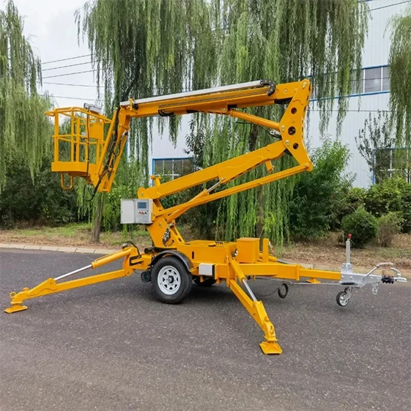 Diesel Engine Articulated Boom Lift Towable Hydraulic Telescoping Lift High Quality Folding Arm Lifting Platform
