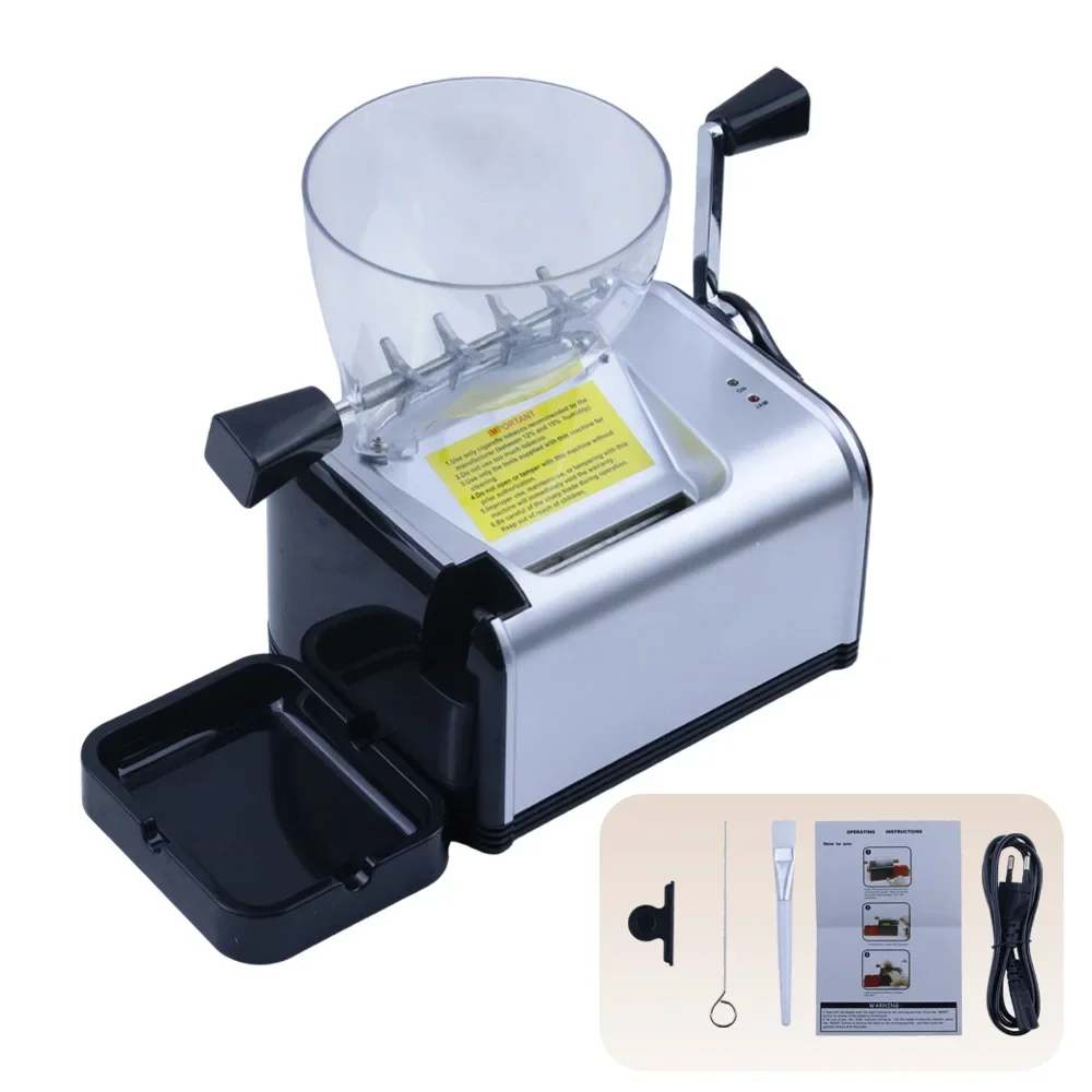 Automatic Electric Cigarette Filling Machine Tobacco Specific American Style Silver Simple and Easy To Use