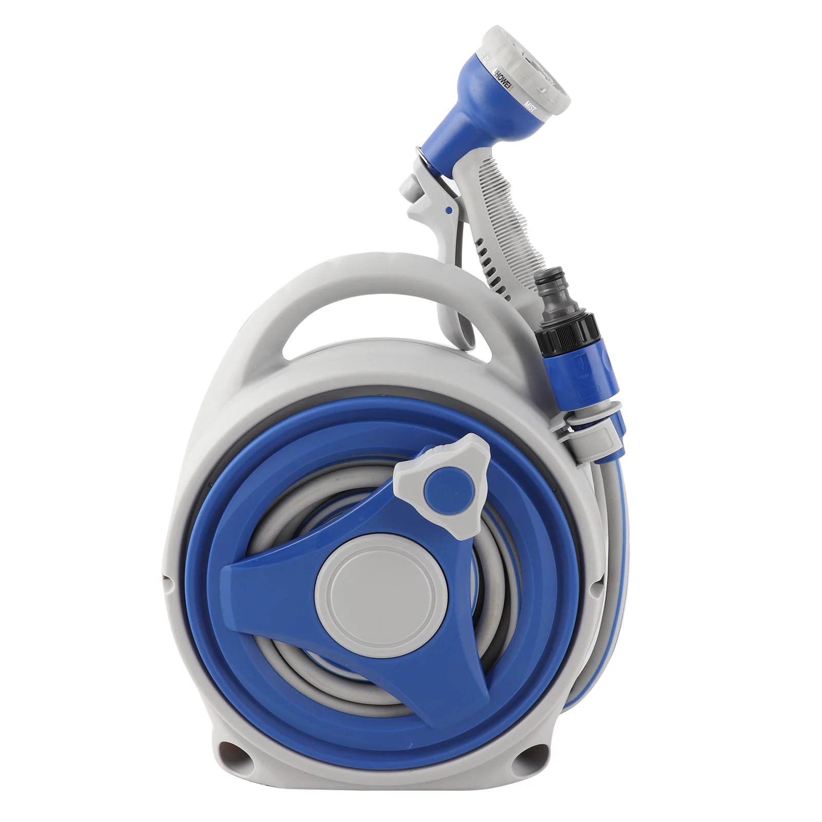 

Выдвижная катушка для садового шланга с насадкой-распылителем 8-в-1, портативные катушки для водяного шланга длиной 43 фута с замком для распыления и бюстгальтером для хранения труб