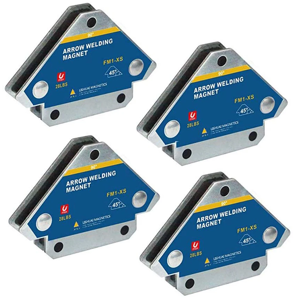 

4pcs 28 lbs Welding Magnetic Welding Fixer 45° 90° 135° Multi-angle Magnet Weld Positioner Ferrite Auxiliary Locator Tools