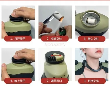 Shoulder moxibustion box shoulder-guard week portable moxibustion household shoulder special fumigation instrument heating