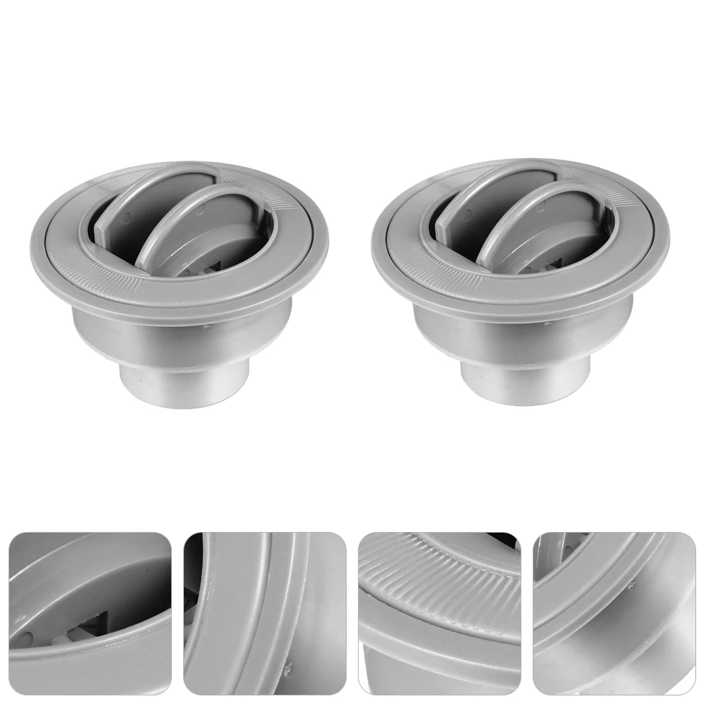 

2 pcs Air Outlet ABS Durable Safe Bus Air Conditioner Vents Bus RV Vent Knob Deflector Universal Car Decorative Strip Vents