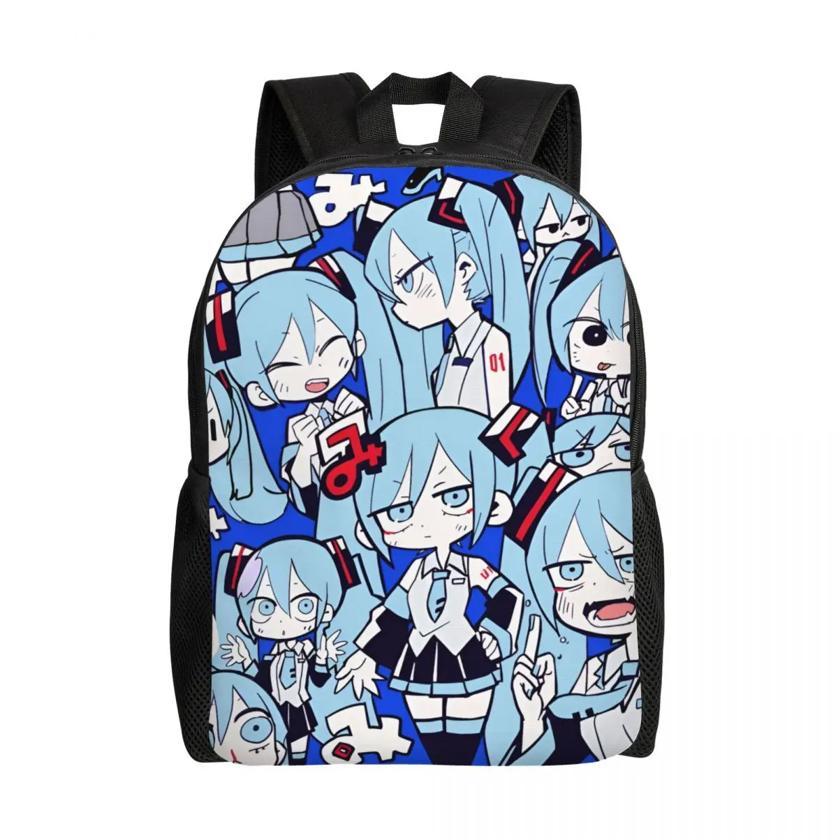 

Personalized H-Hatsuned M-Mikus Manga Backpack for Men Women College School Student Bookbag Fits 15 Inch Laptop Cute Bags