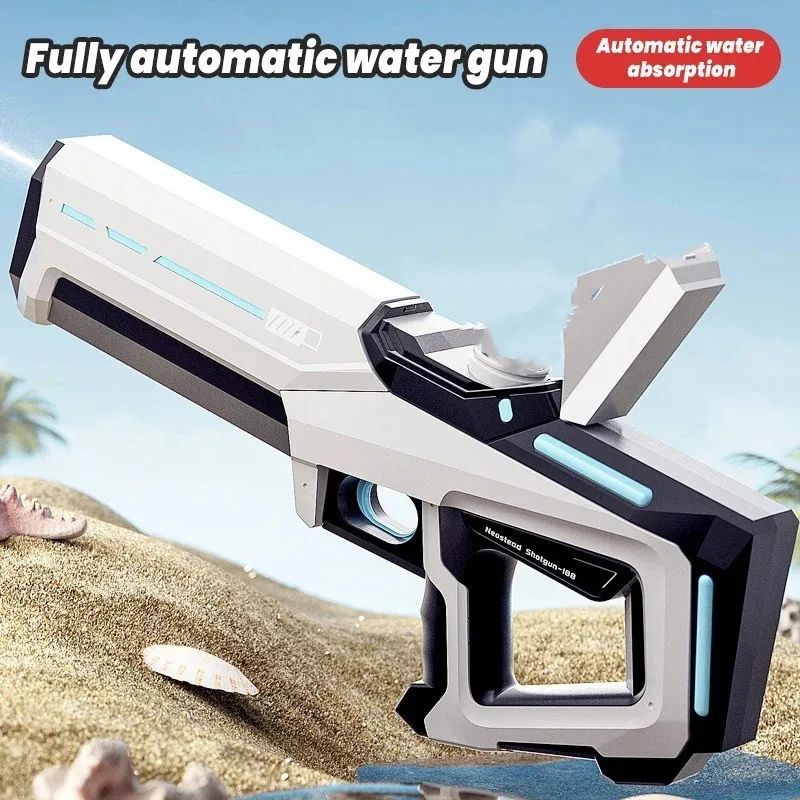 Nieuwe Elektrische Doorlopende Waterpistool Water Spatten Festival Automatische Waterabsorptie Hoge Druk Sterke Puls Kinderspeelgoed