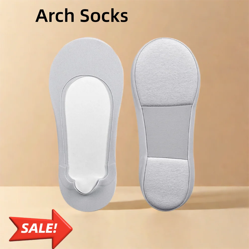 

New Nylon Arch Socks Silicone Sponge Shallow Boat Socks Shock-absorbing Invisible Low-top Socks