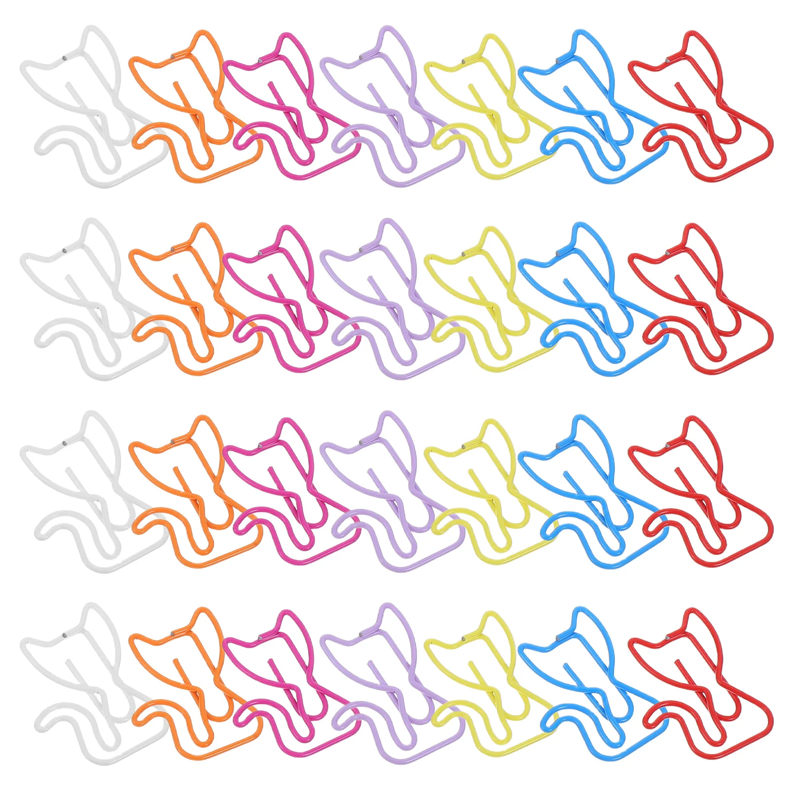 

50Pcs Adorable Cat Design Paperclips Metal Page Markers for Office School Planner Supplies Clip Paper Cat