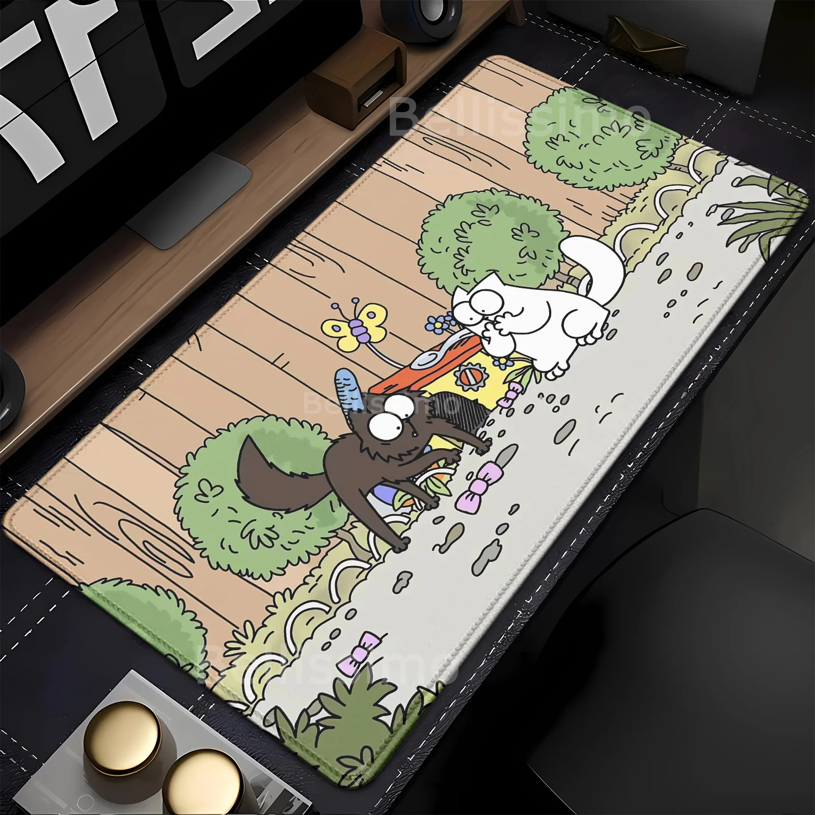 Mouse Pad Cute Simon cat Large Gamer Mousepad Rubber offices accessories Keyboard Mouse Mats Rubber Desk Mat teclado Mouse pad