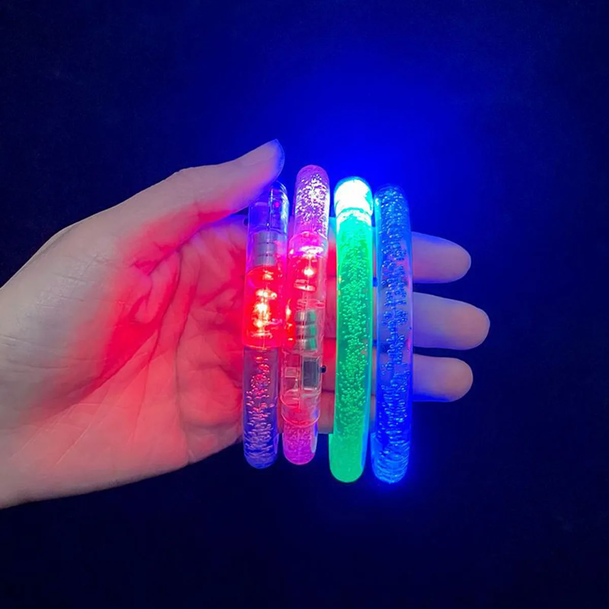 6pcs LED Stick Bracelets Flashing Bracelet Luminous For Children Adult Wedding Birthday Glow In The Dark Party Supplies view 3