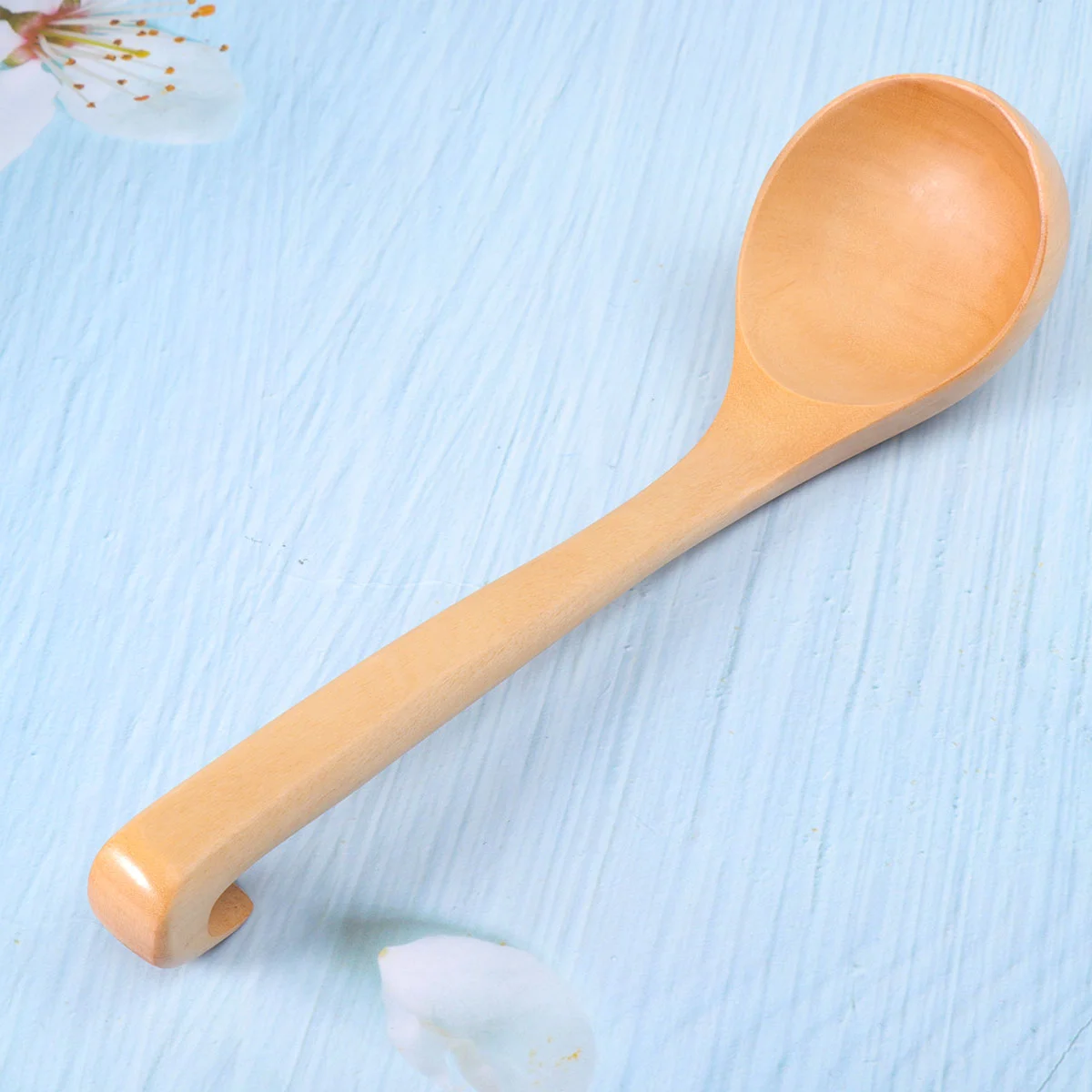 Mini Ladle Titanium Scoop Woodne Japanese Soup Spoon Kitchen Appliance Flatware Wooden Tableware with Hook