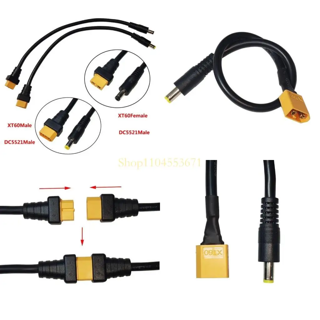 Best Seller DC5521 to XT60 Adapter Cable 5.5mm Diameter High Current for Universal Use