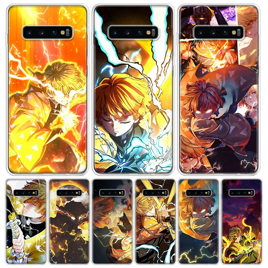 Zenitsu Demon Slayer Phone Case For Samsung Galaxy Note 20 Ultra 10 Lite 9 8 M21 M31S M51 M32 M52 M12 M11 J4 + J6 Plus J8 Capa