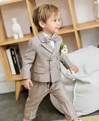 Boys Luxurious Photography Suit Children Formal Wedding Dress Kids Stage Performance Blazer Suit Baby Birthday Ceremony Costume