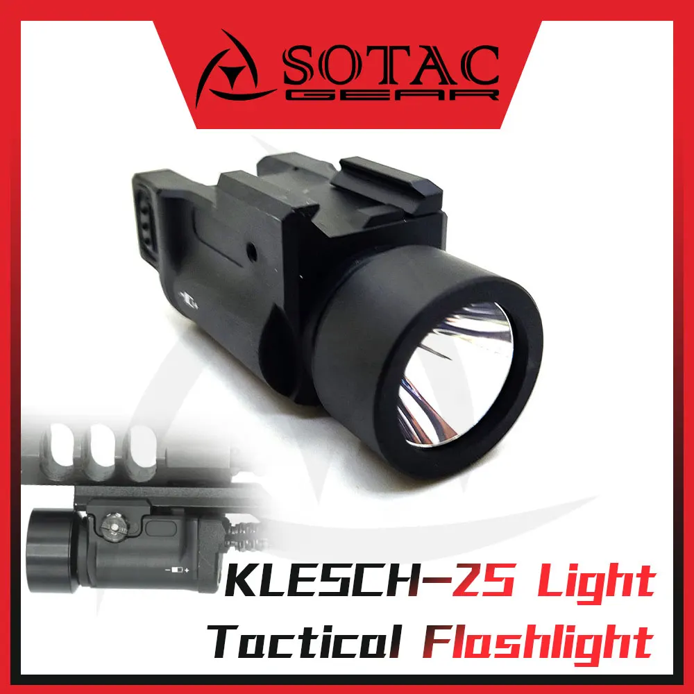 

Tactical KLESCH 2S Weapon Light LED Strobe Fit 20mm Rail Hunting KLESCH-2S Flashlight SOTAC GEAR