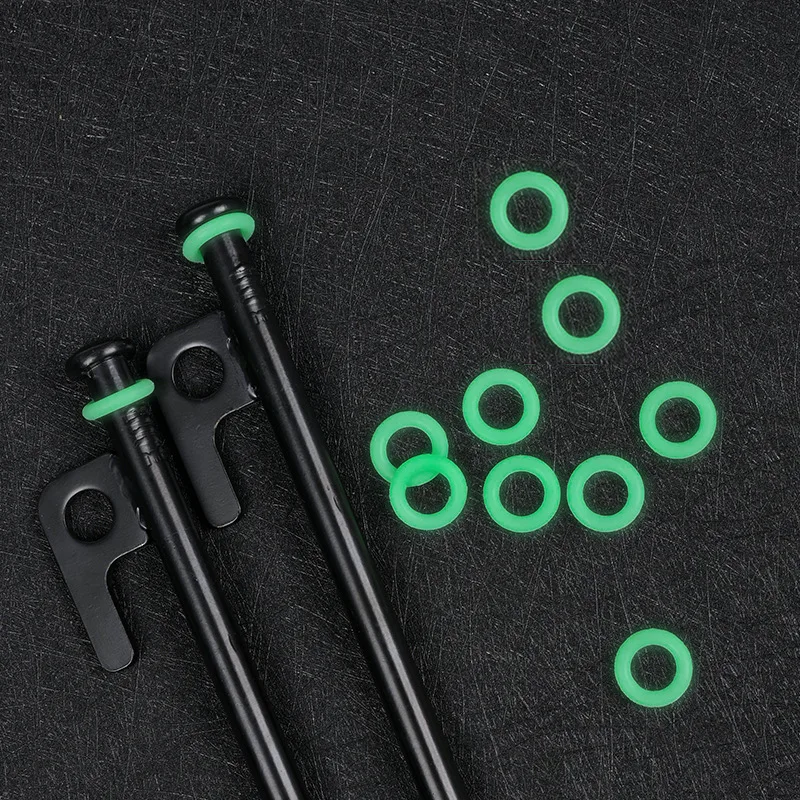 

Outdoor camping site nail luminous ring, silicone fluorescent ring, O-ring luminous warning ring, camping nail ring, tent access