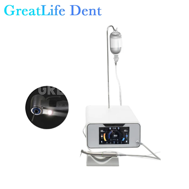 

GreatLife Dent Touch Screen Self-water Pumping Irrigation Motor Ai S Pro Implant Dental Motor With 20:1 Fiber Contra Angle