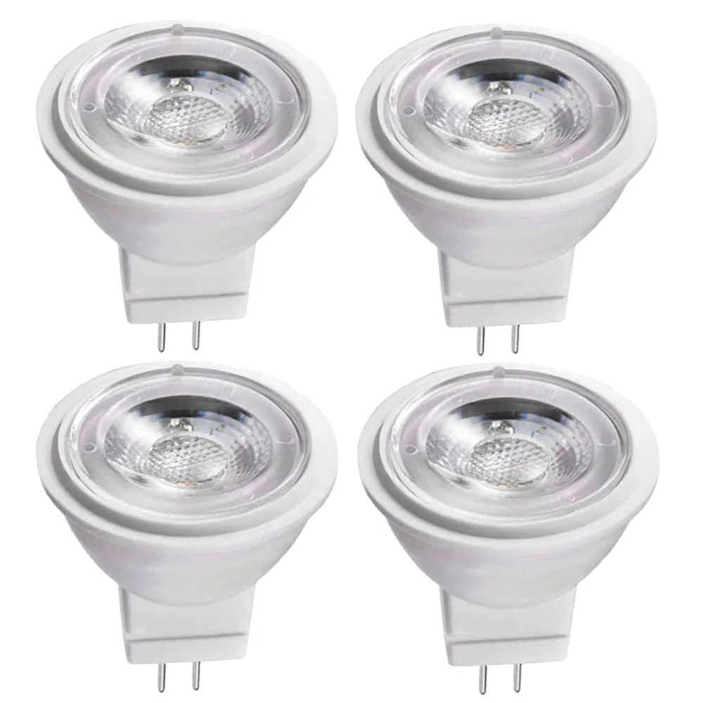 4-Piece 3W LED MR11 Light Bulbs 12v 20w Halogen Replacement GU4 Bi-Pin Base Soft White 3000K Non-Dimmable