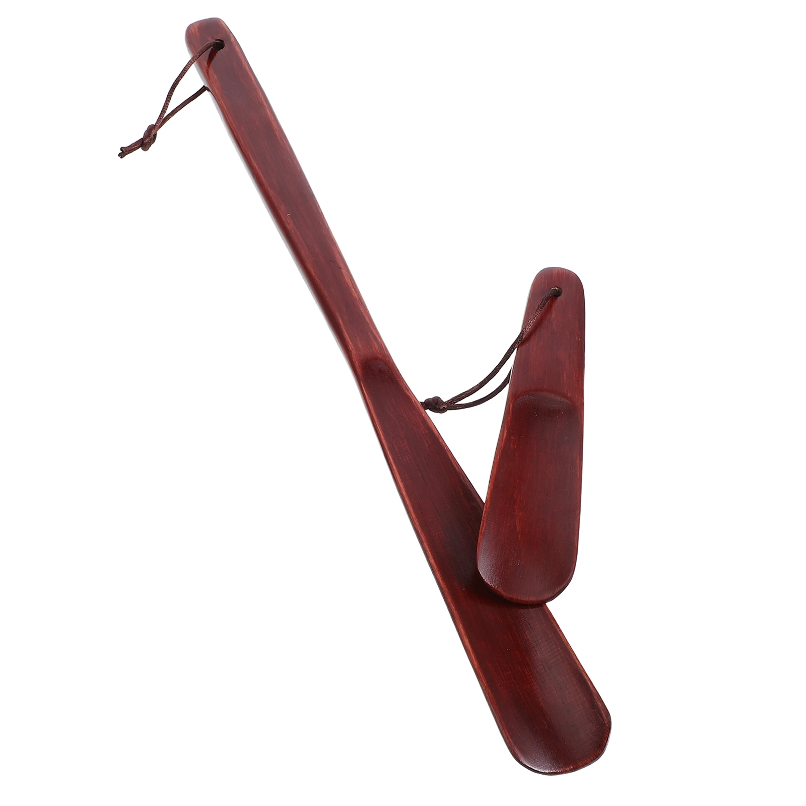 

2Pcs Wooden Shoehorn Set Long Handle and Short Handle Shoe Lifter Helper for Seniors Men Women Travel Portable Lazy Shoe Helper