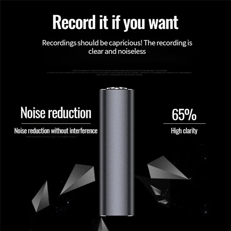 A37T-Q500 Voice Recorder AI Intelligent HD Noise Reduction Control Recording MP3 Conference Interview Record 4GB